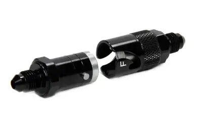 Vibrant Performance Quick Release Fitting; -4AN; 2400 PSI Maximum Operating Pressure; 6061 Aluminum; Black Anodized; Dry Break;