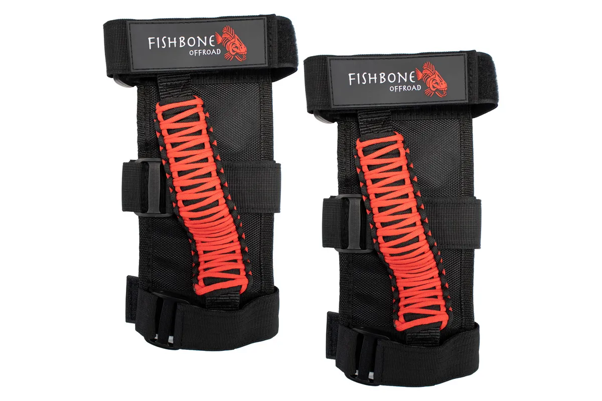 Fishbone Offroad FB55280 Red Paracord Grab Handles w/ Three Straps FB55280 product image