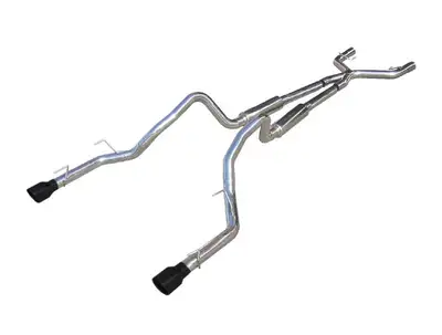 Pypes Performance exhaust 2005-2010 Mustang V6 Black Cat Back Mid Muffler Exhaust System M-80 Race Pro Mufflers 409 Stainless Pypes Performance Exhaust