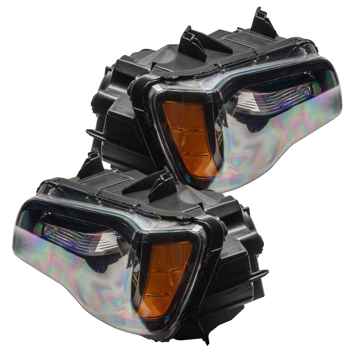 Oracle Lighting 2011-2014 Chrysler 300c Non-Hid Pre-Assembled LED Halo Headlights Wcolorshift DRL - Black Housing product image