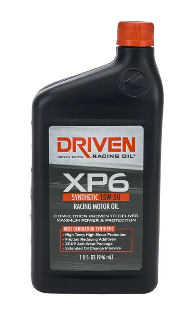 Driven Racing Oil Driven Racing Oil, LLC 01006 XP6 15W-50 Synthetic Racing Oil - 1 Quart Bottle