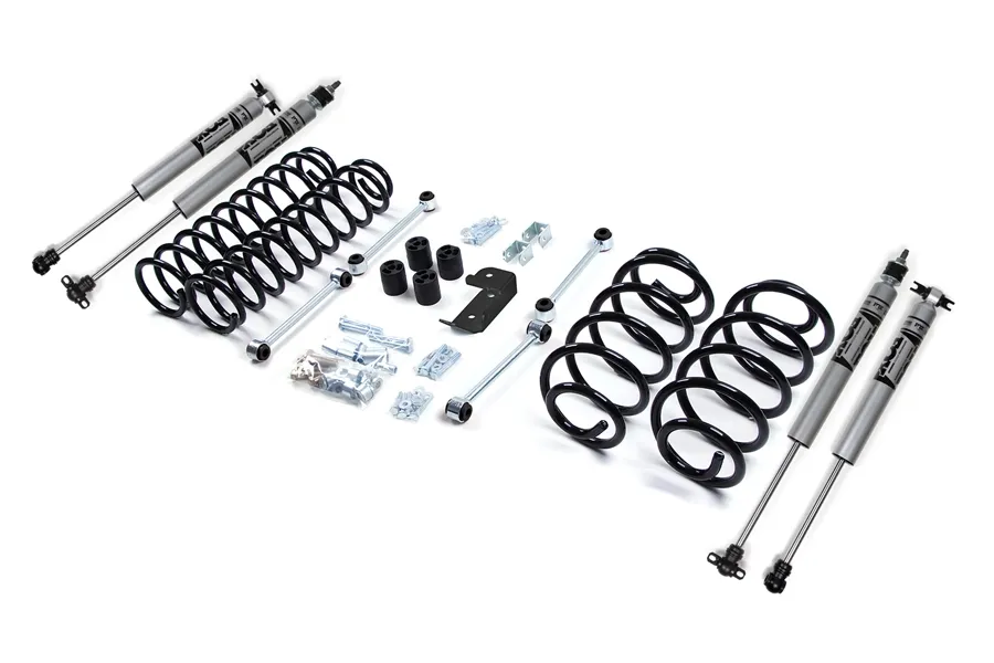 Zone Offroad 19972002 Jeep TJ 3in Susp Lift Kitfrt Coils Rr Coilsfox Shks