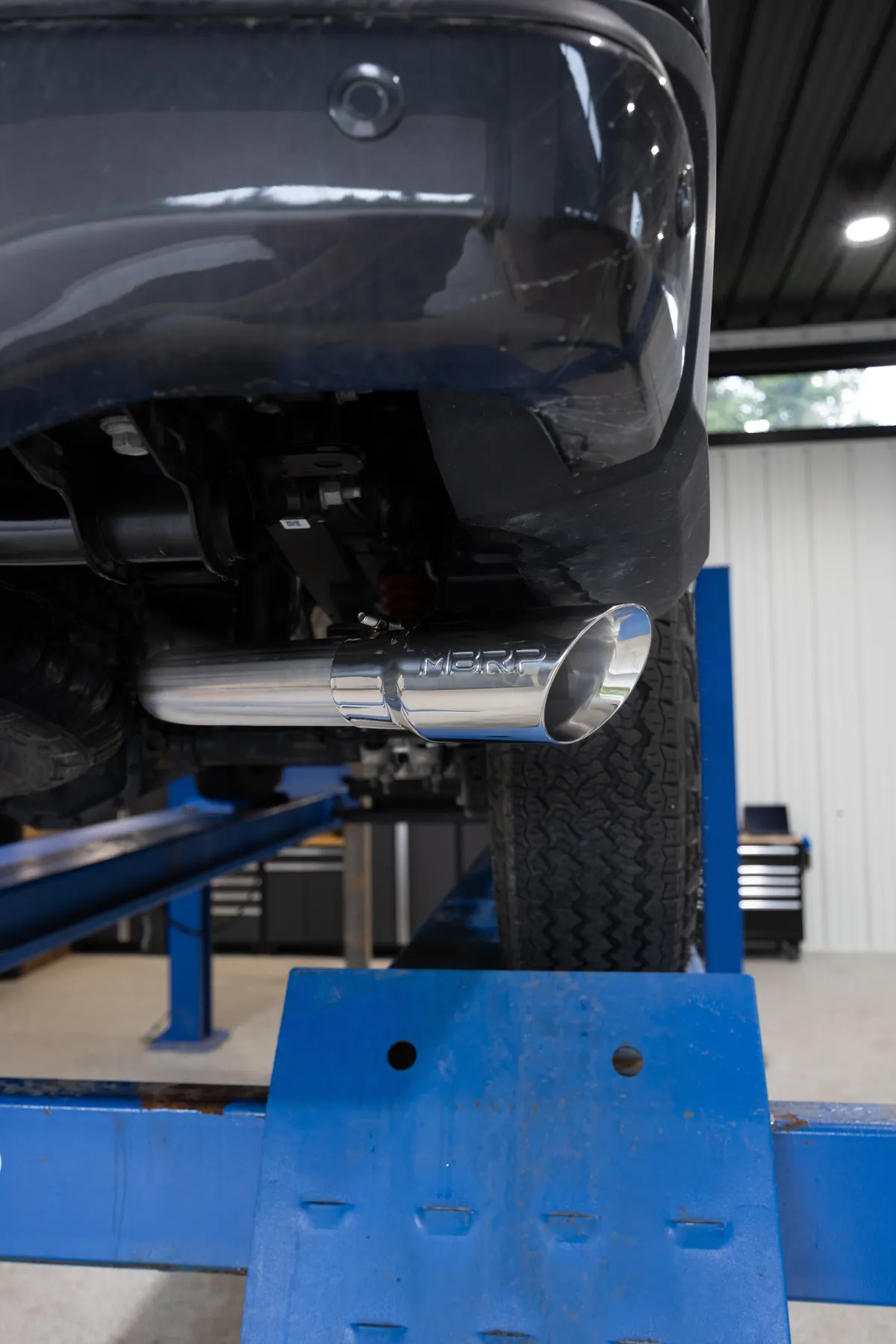 2024-Up Ford Ranger 2.3L Ecoboost Armor Lite Aluminized Steel 3-Inch Cat-Back Single Side Exit with Polished Tip MBRP product image