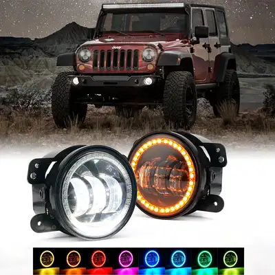 Xprite 4 Inch RGB LED Halo Fog Lights | Escapade Series