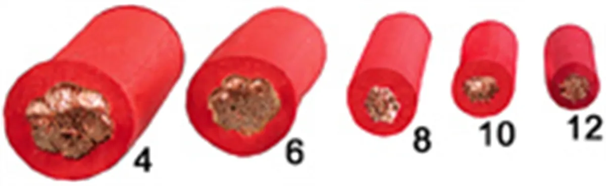 Charge Wire; 12 Foot; Charge Wire Alt To Battery; 5/16 in. Battery Eyelet; 1/4 in. Alternator Eyelet; product image