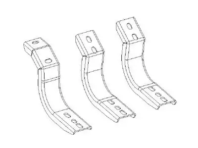 Go Rhino RealTruck (Go Rhino) Brackets for OE Xtreme cab length SideSteps 2024-2025 Toyota Tacoma; Double Cab