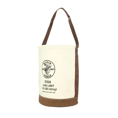 Klein Tools Canvas Bucket With Leather Bottom 12inch