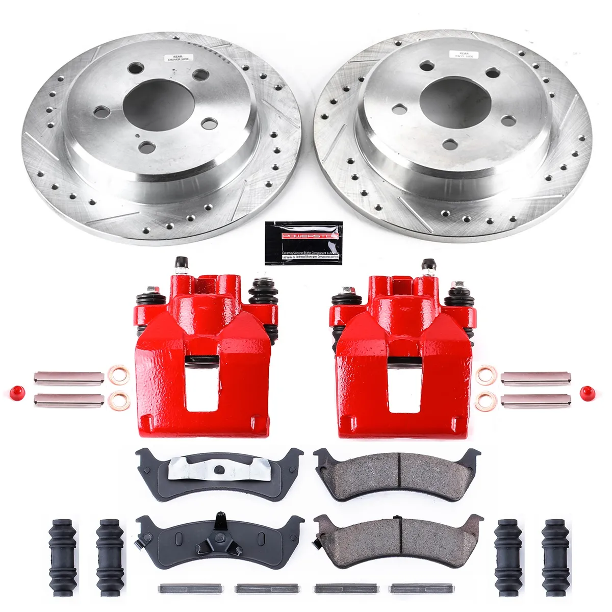 Z23 Evolution Sport Upgrade Kit: Drilled/Slotted Rotors; Carbon-Fiber Ceramic Pads; Powder Coated Calipers product image