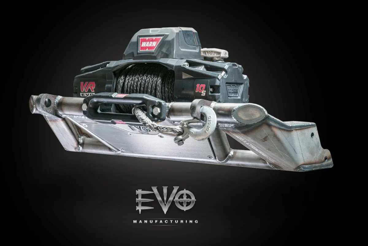 EVO Manufacturing KSPEC Pre Runner Front Winch Tube Bumper - Raw - JT/JL/JK product image