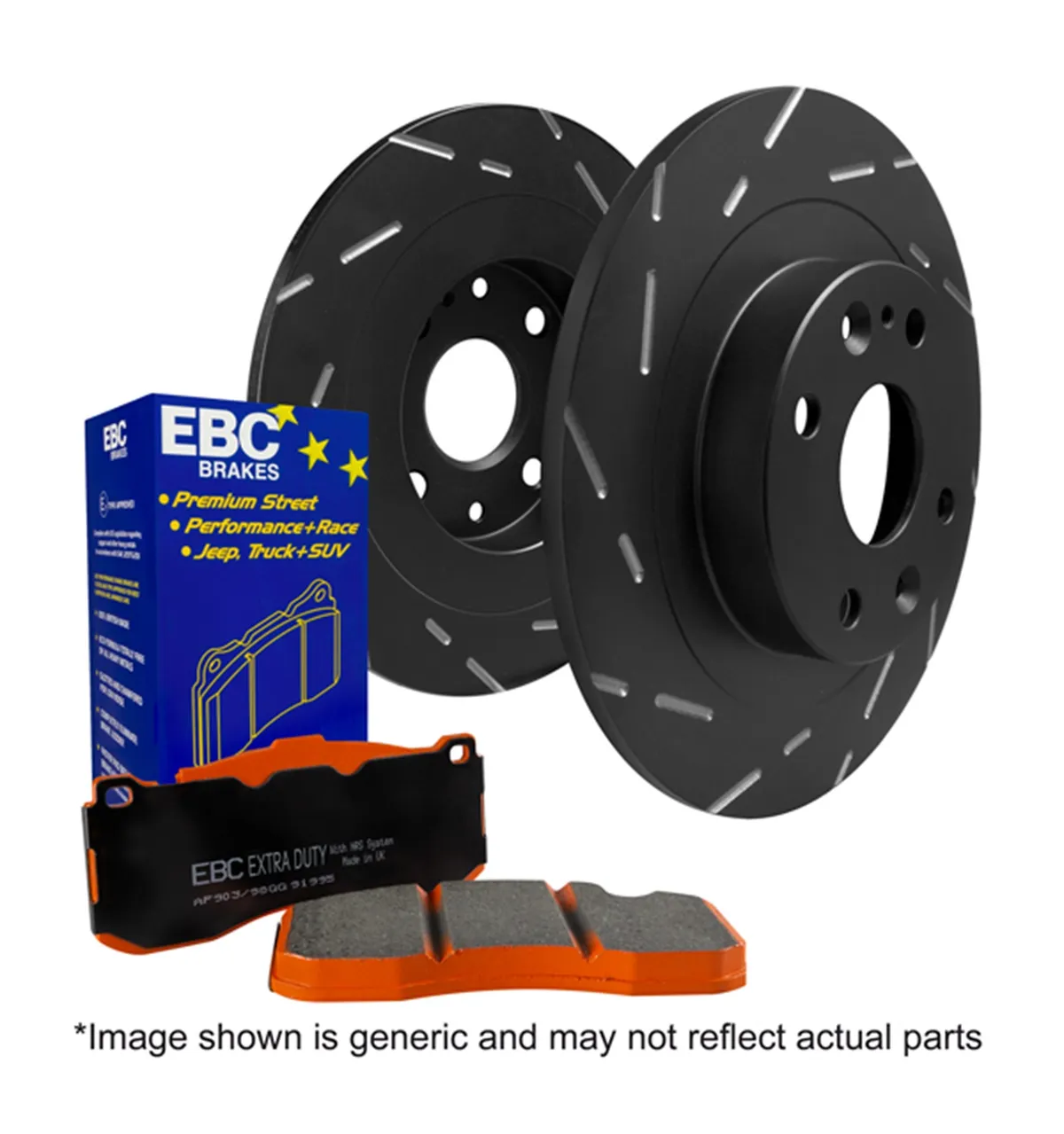 S15 Kit Extra Duty and USR Rotors; Front; FMSI Pad No. D1080; Vented; 5 Bolt Holes; 327mm Dia.; 53mm Height; 30mm Thick; 72mm Center Hole Dia.; product image