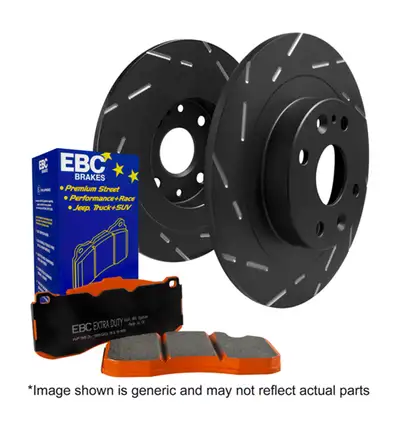 EBC Brakes S15 Kit Extra Duty and USR Rotors; Front; FMSI Pad No. D1663; Vented; 5 Bolt Holes; 345mm Dia.; 52.1mm Height; 30mm Thick; 68mm Center Hole Dia.;