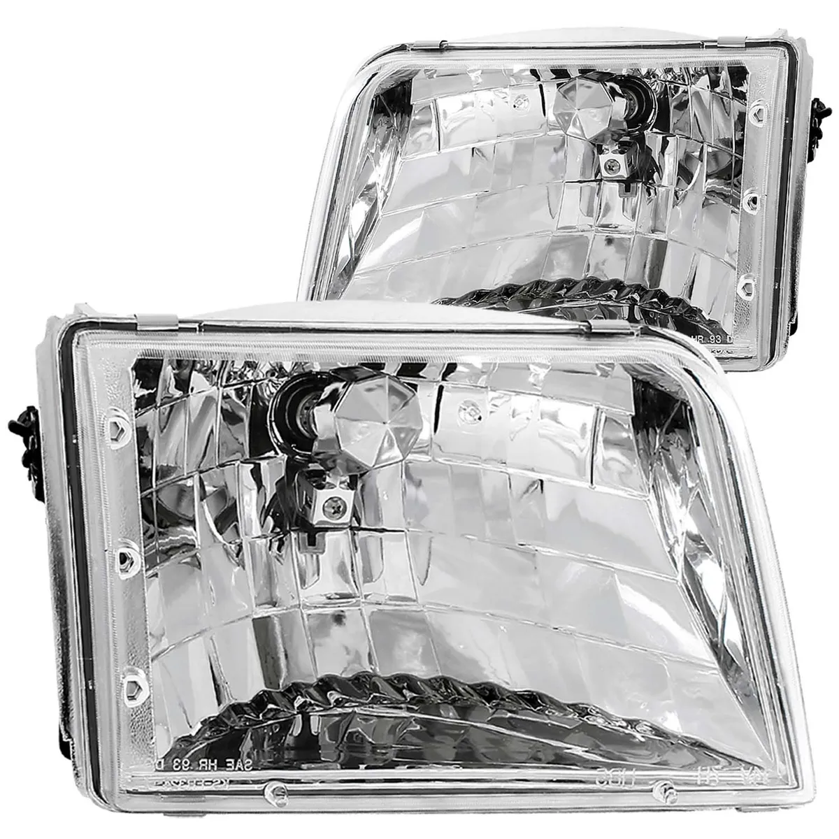 Crystal Headlight Set; Clear Lens; Chrome Housing; Pair; product image