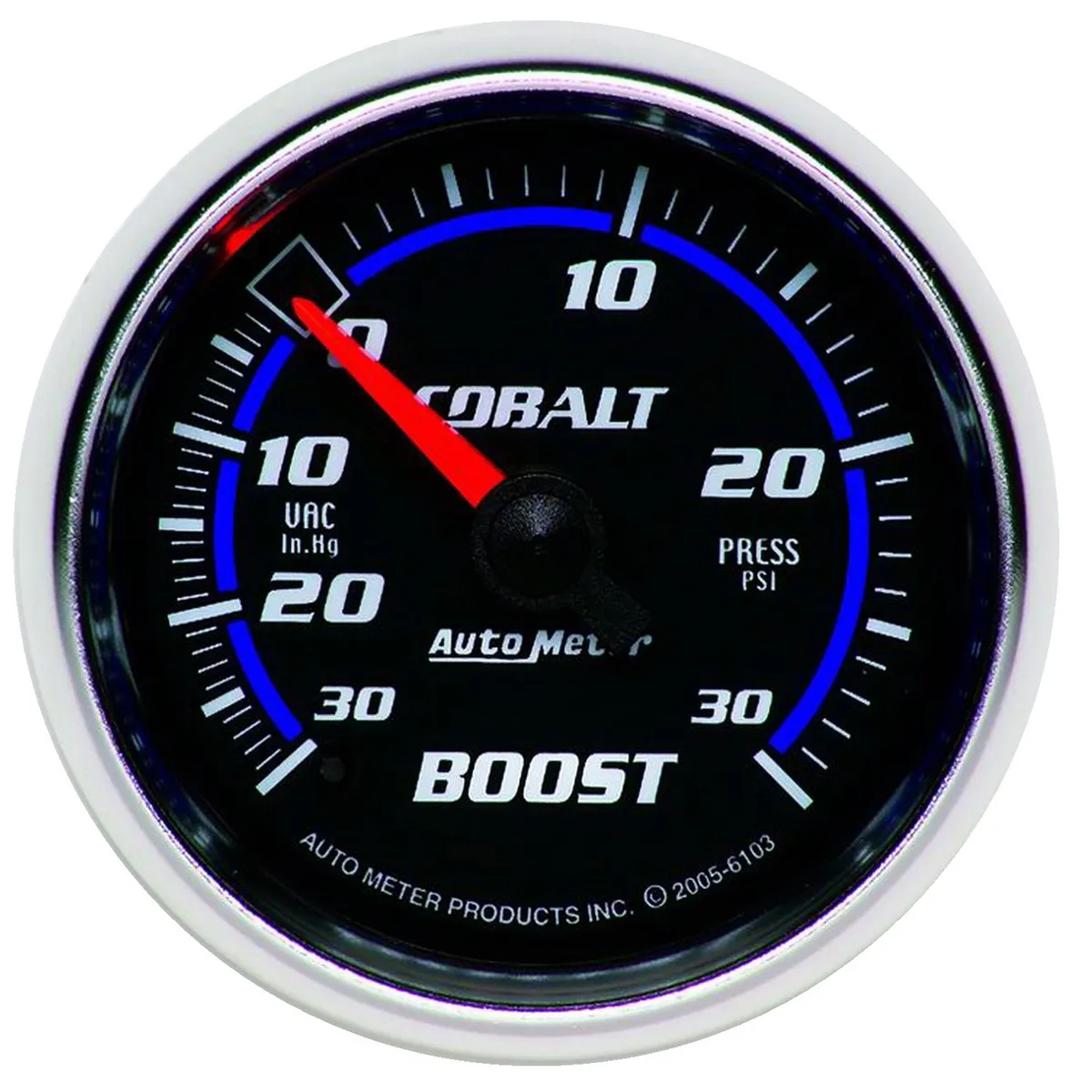 Gauge, Vac/Boost, 2 1/16", 30inHg-30psi, Mechanical, Cobalt product image