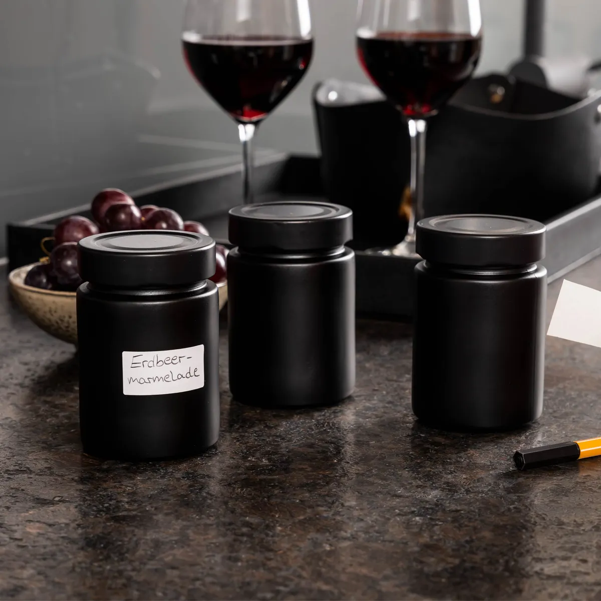 Magnetic Deli Jars All Black 192 ml Including Black Ledge product image