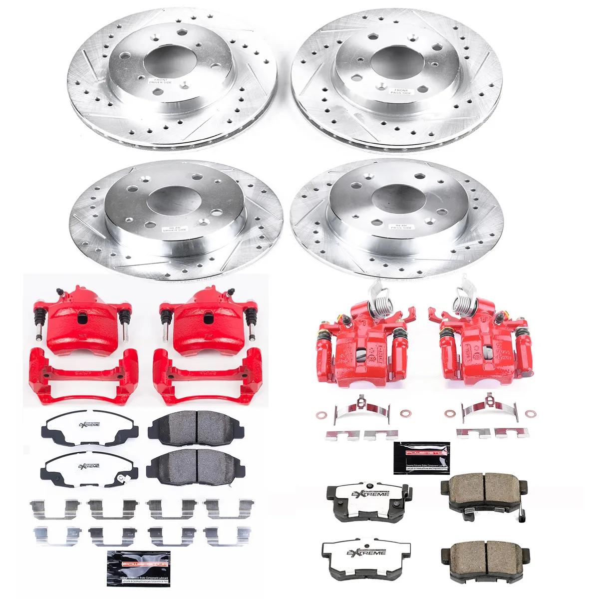 Z26 Street Warrior Upgrade Kit: Drilled/Slotted Rotors; Carbon-Fiber Ceramic Pads; Powder Coated Calipers product image