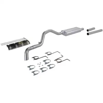 Flowmaster 94-97 Ford Truck F250 / F350 3/4Ton / 1Ton 5.8L / 7.5L (W/3.00in Cat) 2/4 Wheel Drive All Wheelbases Incl. Crew Cab 3.00in Outlet 70 Series Big Block II Muffler Force II SOS Mandrel Bent Tubing 16 Gauge Aluminized Steel