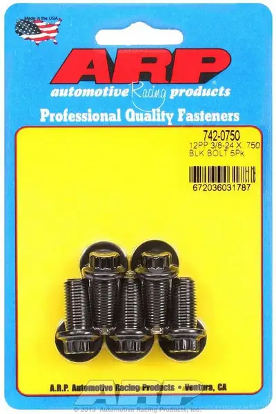 ARP Auto Racing 3/824 x .750 12pt Black Oxide Bolts