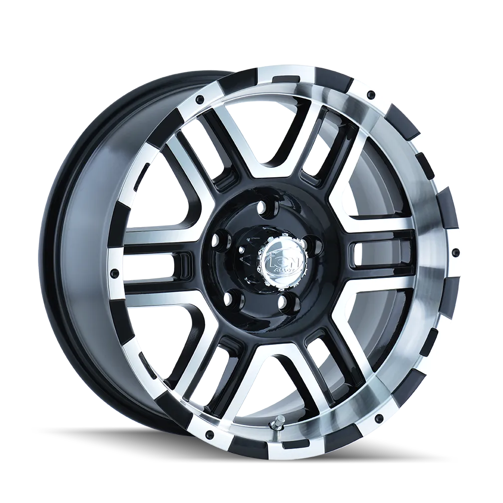 Cast Aluminum Wheels 179 BK 17x8 Machined Face Black 5 On 135 Bolt Pattern 10 Offset ION Wheels product image