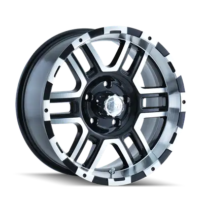 Ion Alloy Cast Aluminum Wheels 179 BK 18x9 Machined Face Black 6 On 139.7 Bolt Pattern 12 Offset ION Wheels