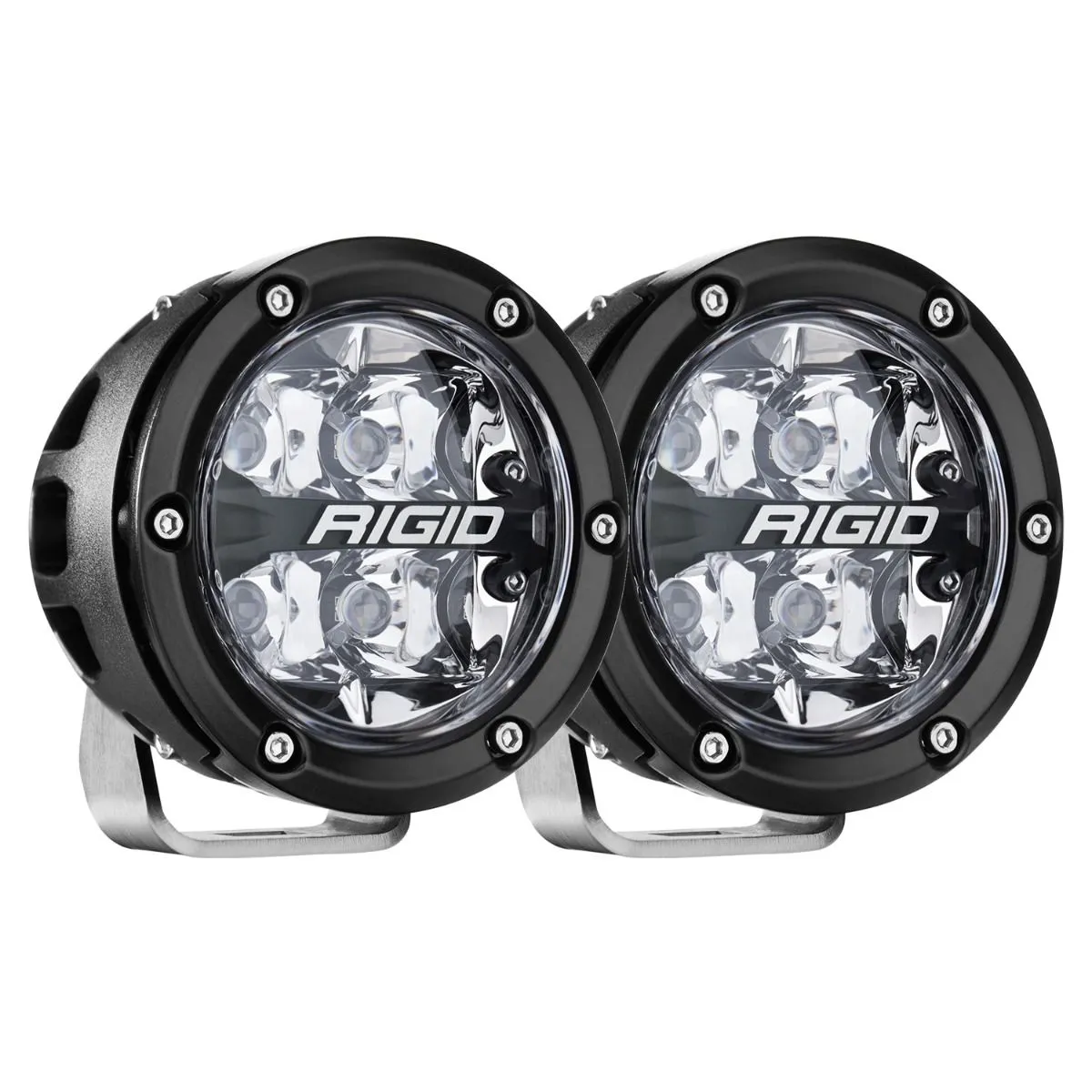 Rigid 360-Series 4 Inch Round LED Off-Road Spot Beam Pattern For Moderate Speed (20-50 Mph) And Rgbw Backlight Pair product image