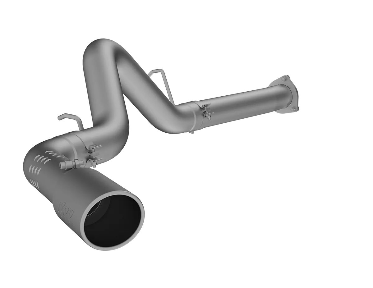 Armor Lite Filter Back Exhaust System; 4 in.; Incl. Ext. Pipe/Over Axle Pipe/Tailpipe/Hardware/5 in. OD Tip; Single Side Exit; Aluminized; product image