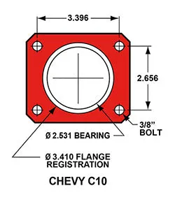 Wilwood D154 PS Park Brake Kit Drilled Chevy C-10 2.42 Offset 5-lug product image