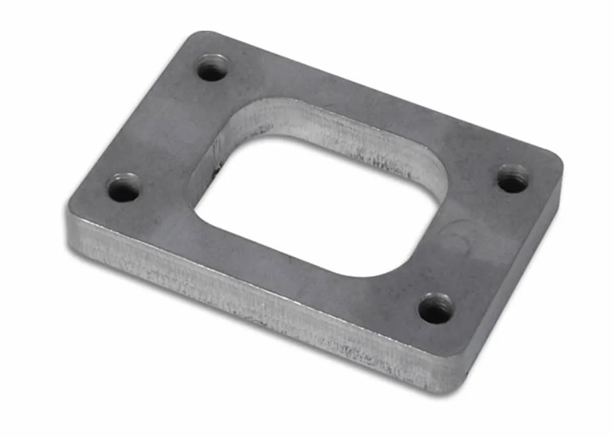 Turbo Flange; 44.5mm Bhcch; 85.8mm Bhccw; Mild Steel; 0.5 In. Thickness; M10x1.5 Bhts; 44.5mm Port h; 57.2mm Port w; 66.8mm Overall h; 108.2mm Overall w; 57.2mm Overall Port w; product image