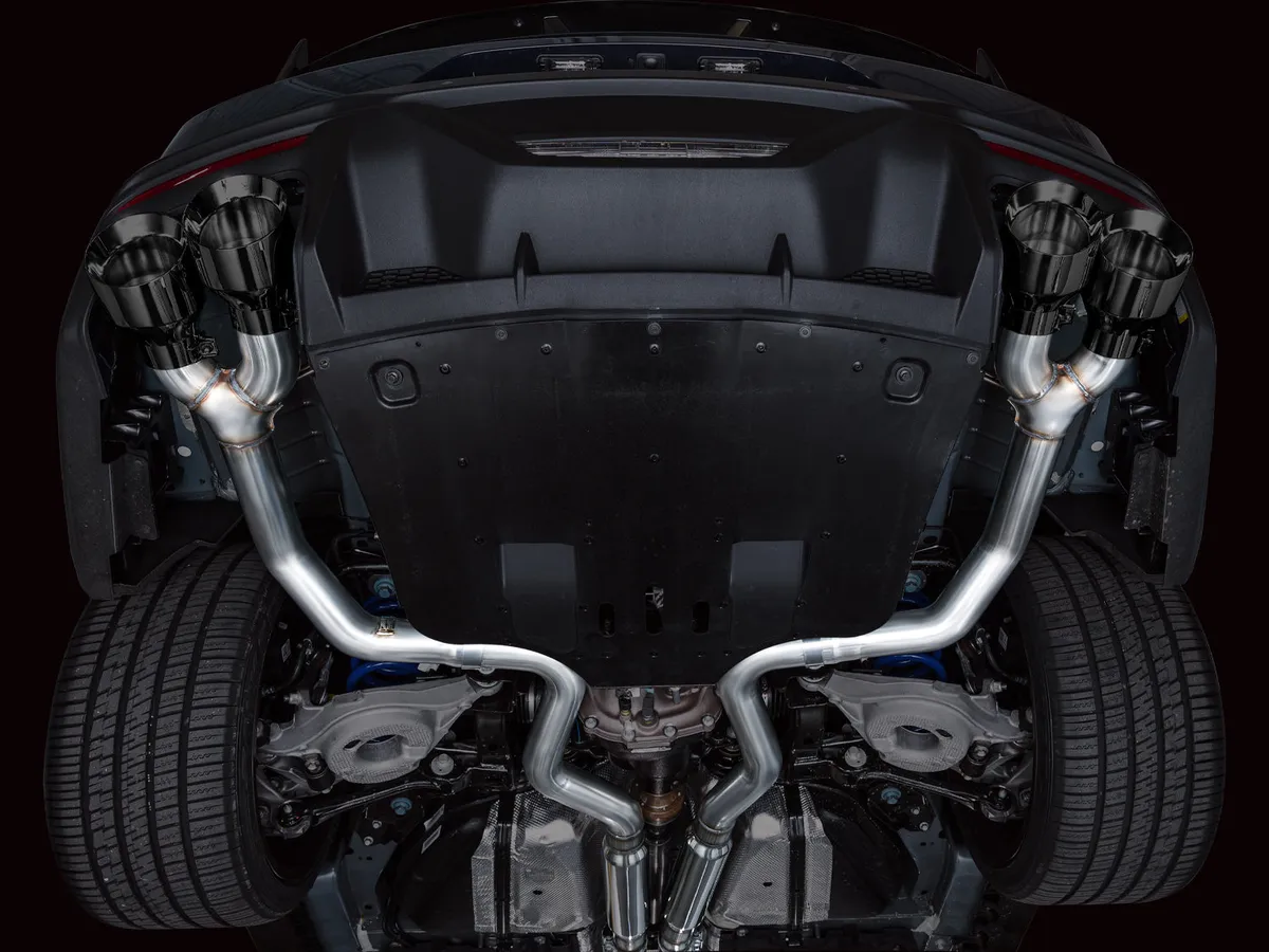 AWE SwitchPath™ Exhaust for S650 Ford Mustang Dark Horse - Quad Diamond Black Tips product image