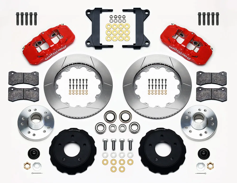 Wilwood AERO6 Front Hub Kit 14.00-Red Chevy C-10 60-87 CPP Drop Spindle product image