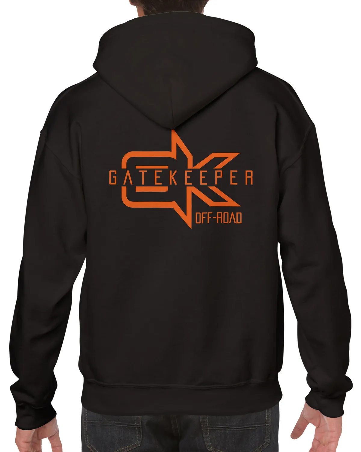 Gatekeeper Off-Road Pull Over Logo Hoodie Sweatshirt (Black and Orange) product image
