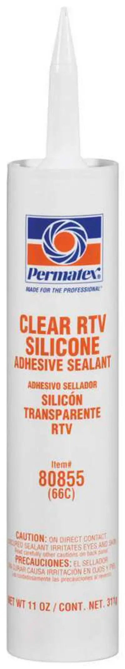 Permatex Clear Rtv Silicone Adhesive Sealant 11oz Cartridge