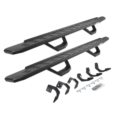 Go Rhino Go Rhino 6962998020PC - RB30 Running Boards with Mounting Brackets & 2 Pairs of Drops Steps Kit - Textured Black