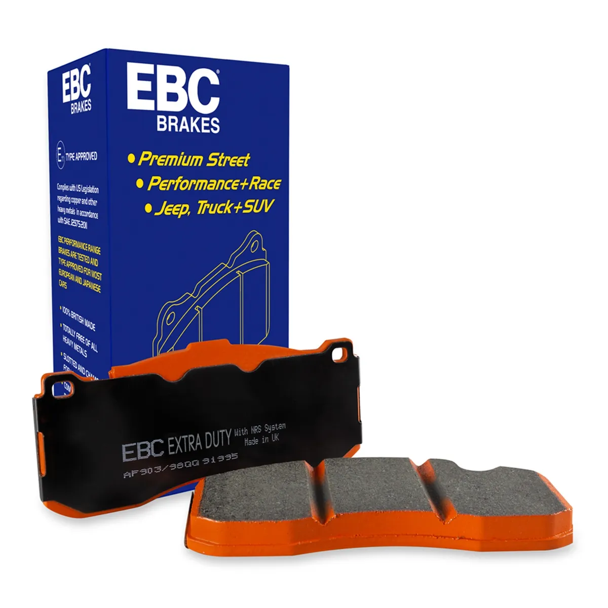 Truck/SUV Extra Duty Brake Pads; FMSI Pad No. D436; Pad Dimensions: 119 x 64 x 15mm; product image