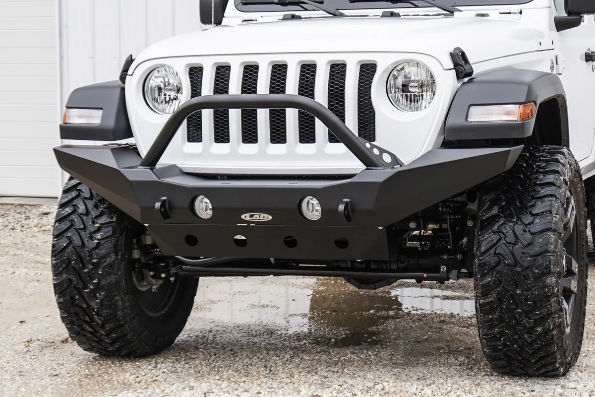LOD Destroyer Full-Width Front Bumper w Bull Bar, Black Powder Coated - JT/JL product image