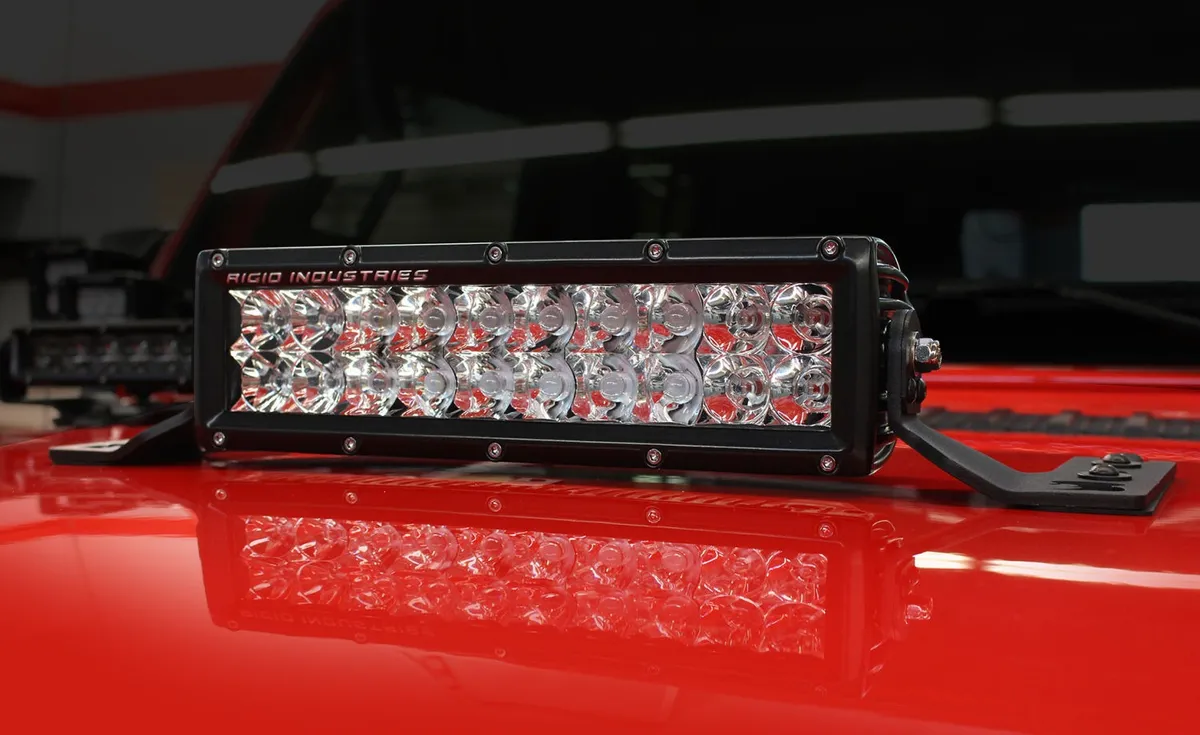 Go Rhino 10in Double-Row LED Light Bar Center Hood Mount - JT/JL product image