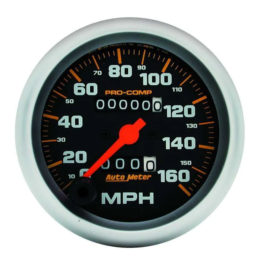 AutoMeter Gauge, Speedometer, 3 3/8", 160mph, Mechanical, Pro-Comp