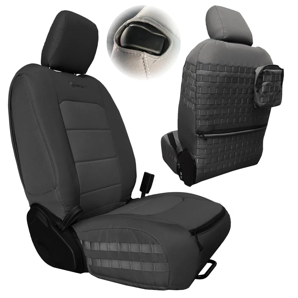 Bartact Tactical Series Front Seat Covers, SRS Air Bag and Non-Compliant - Black/Graphite product image