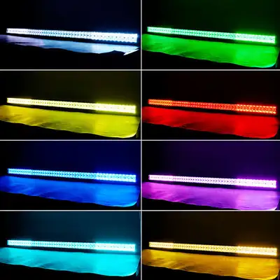 LED Factory Mart "52"" RGBW 5D Projector LED Light Bar for Jeep Wrangler"
