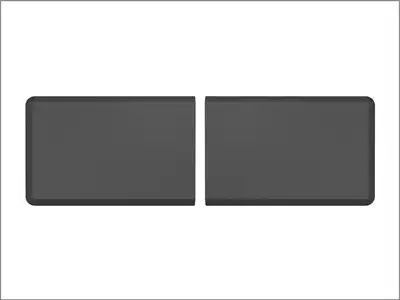 Weathertech Comfort Mat Connect; Black; End Mat; 24 X 36 in.; Carbon Fiber; Set of 2;