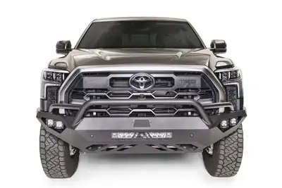 Fab Fours Vengeance Front Bumper; 2 Stage Black Powder Coated; w/Pre-Runner Guard;