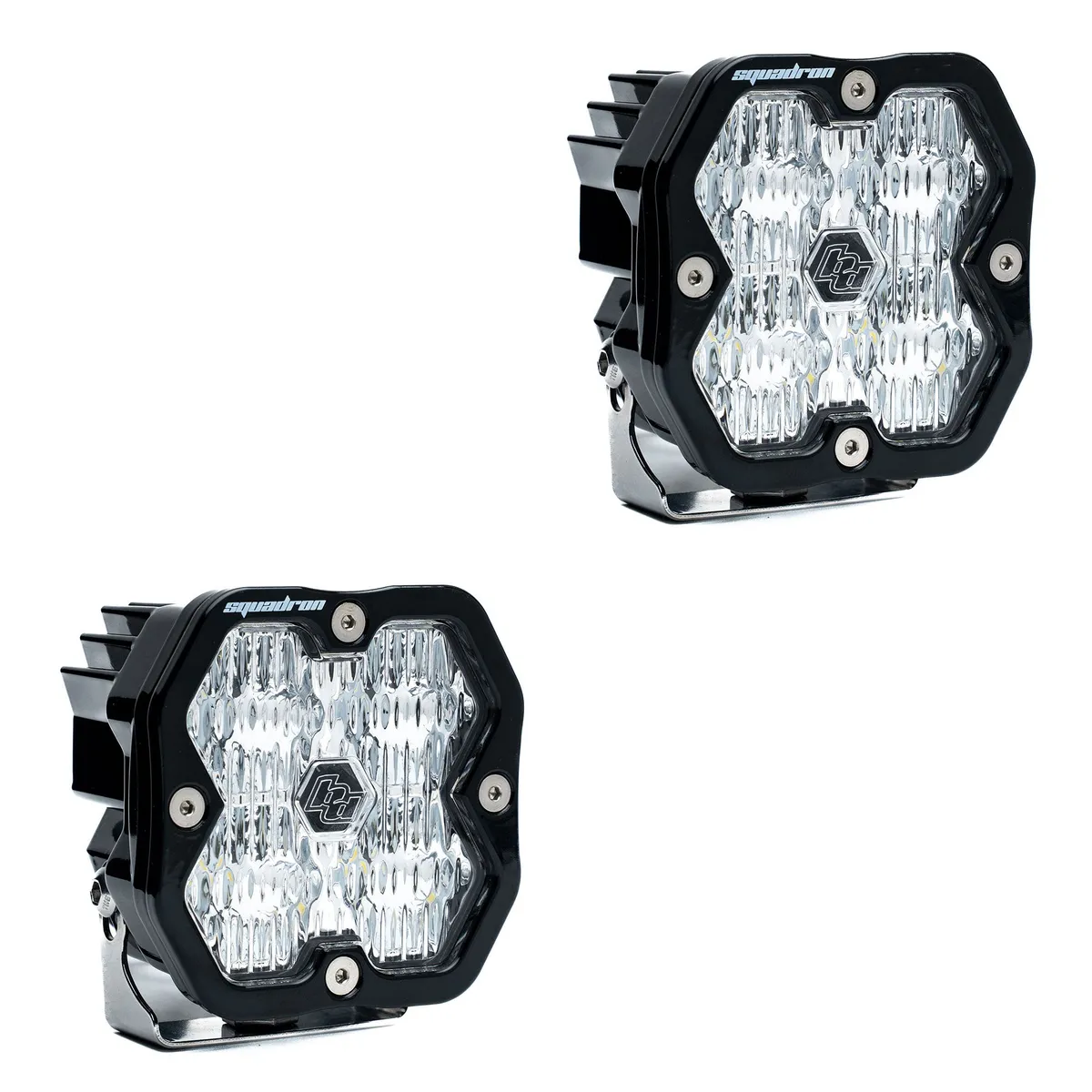 Squadron 2.0 Pro Black LED Auxiliary Light Pod Pair (No Harness) Universal Baja Amber Spot Baja Designs product image
