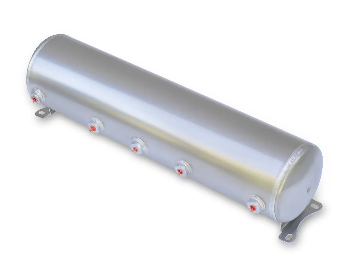 Ridetech 5 Gallon Aluminum Air Tank W/ Four 1/4 Inch NPT Ports And One 1/8 Inch NPT Port30 Inch Long And 7 Inch Diameter Ridetech