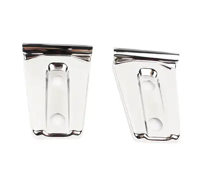 Kentrol Jeep JK Hood Hinge Overlays Pair 07-18 Wrangler JK Polished Silver Kentrol
