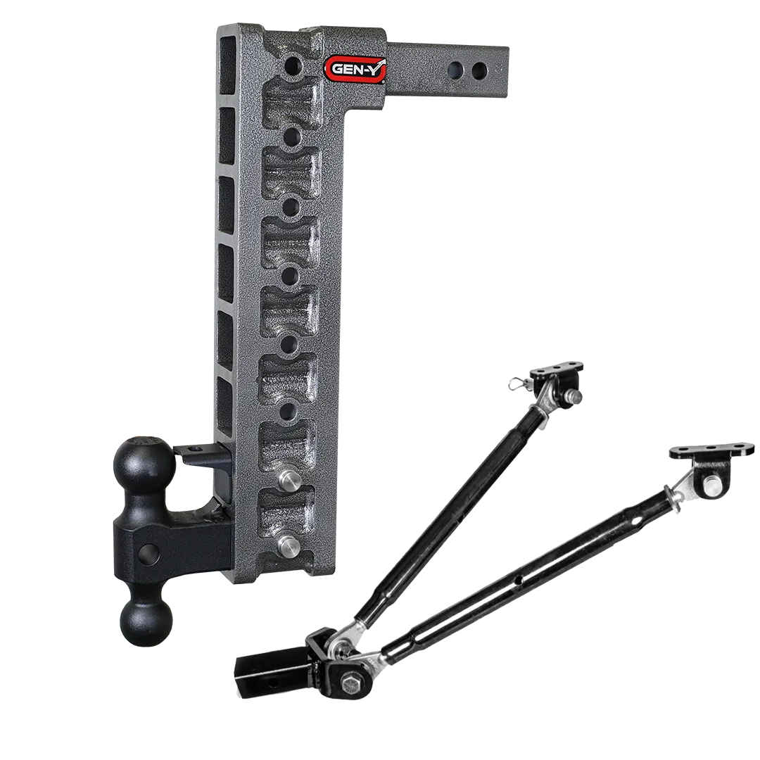 GEN-Y Hitch Mega-Duty 10in Drop Hitch w/ Dual-Ball Mount and Pintle Lock product image