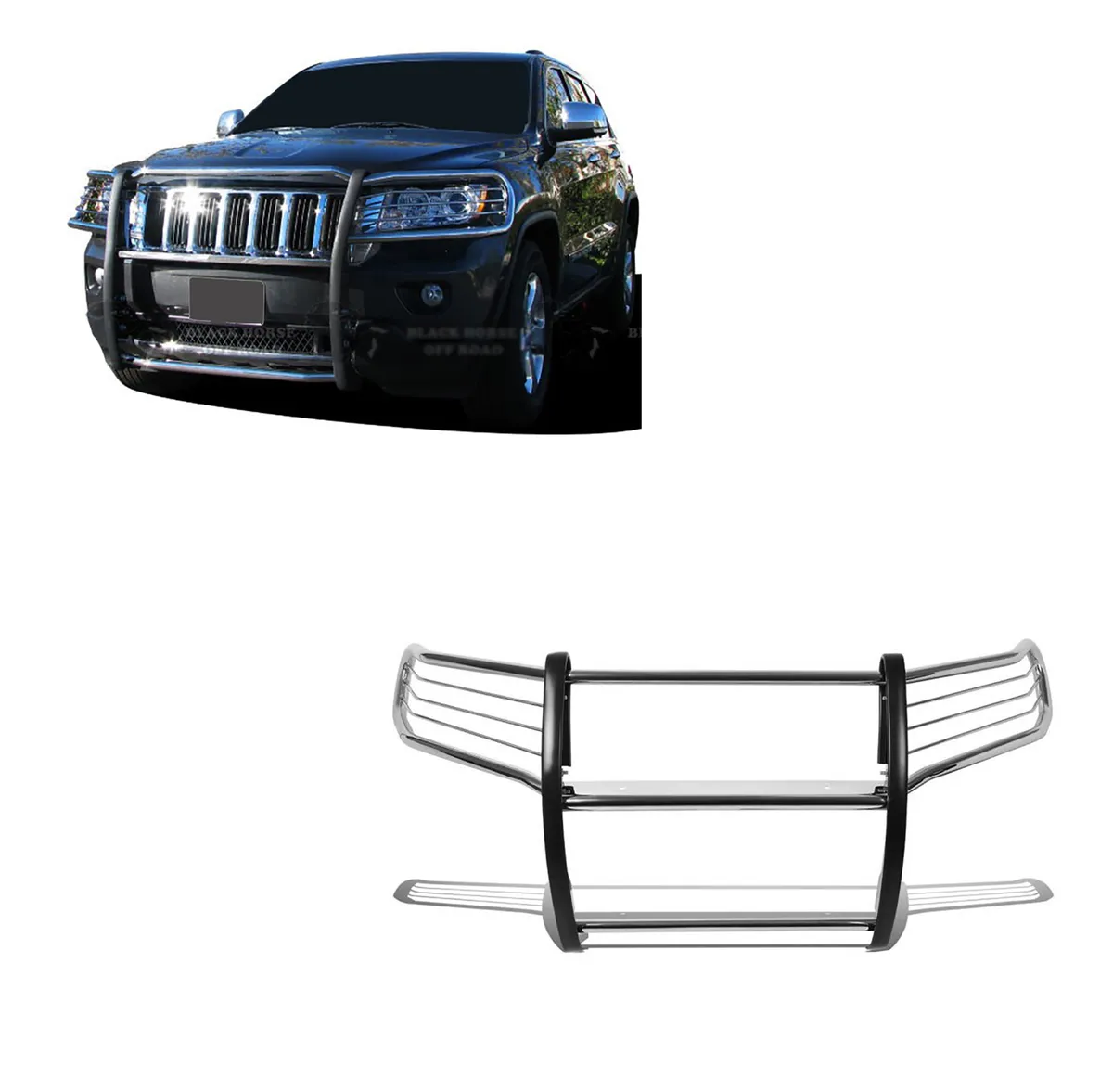 Black Horse Off Road 1121 Grand Cherokee Grille Guard Modular Stainless Steel