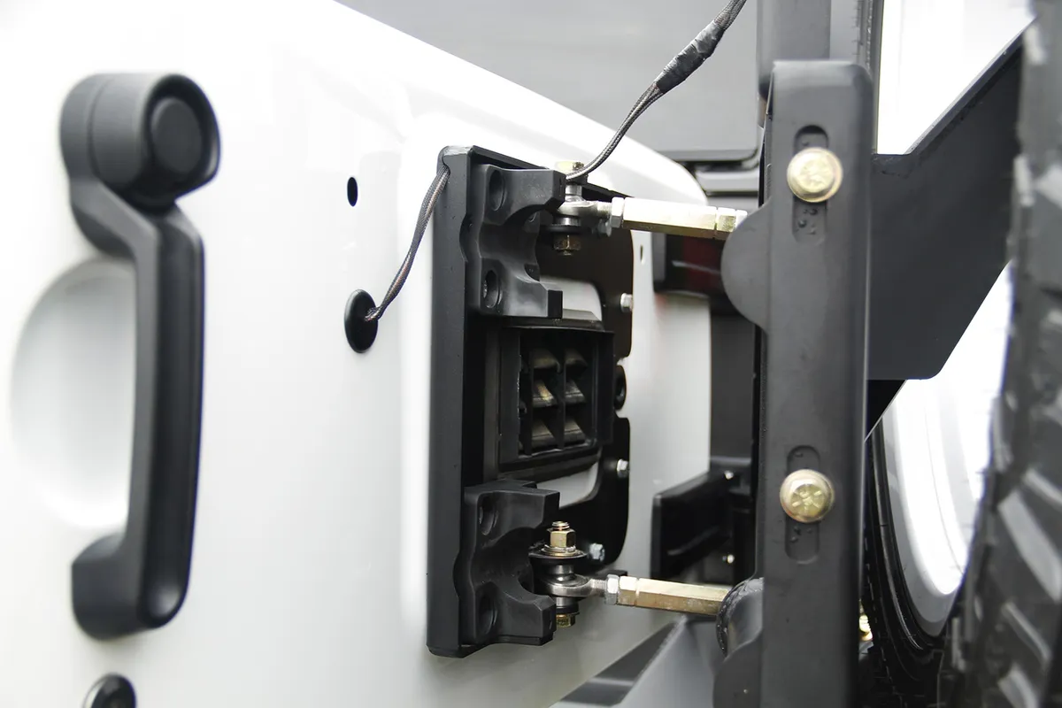 Off The Door Tire Carrier; 2 Stage Black Powder Coated; Needs Base Bumper; product image