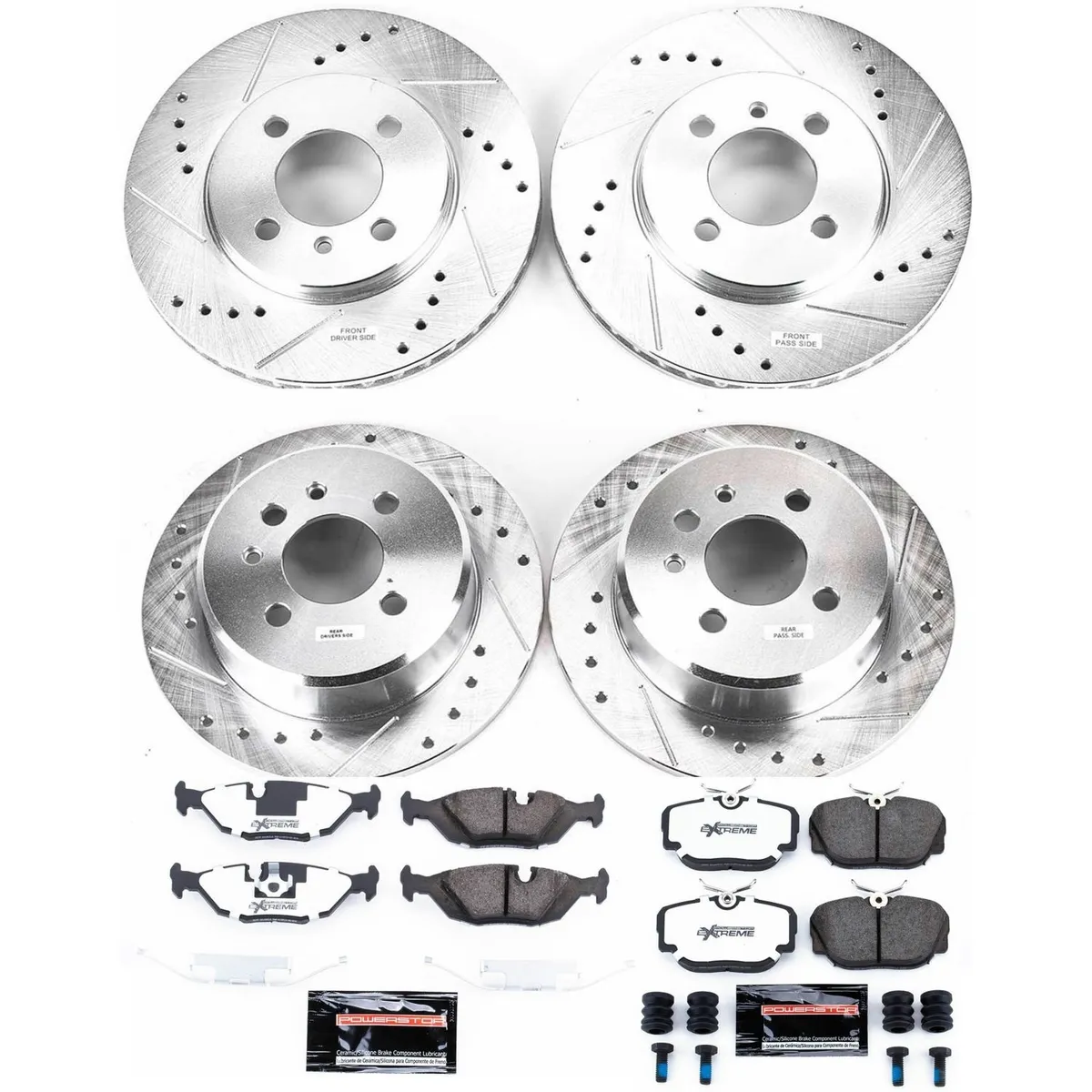 Z26 Street Warrior Upgrade Kit: Drilled/Slotted Rotors; Carbon-Fiber Ceramic Pads W/Hardware; Pad Sensors product image