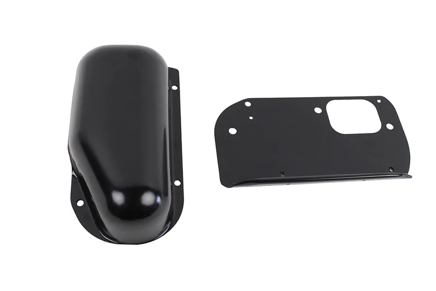 7686 CJ Wiper Motor Cover Black Powder Coat Stainless Steel product image