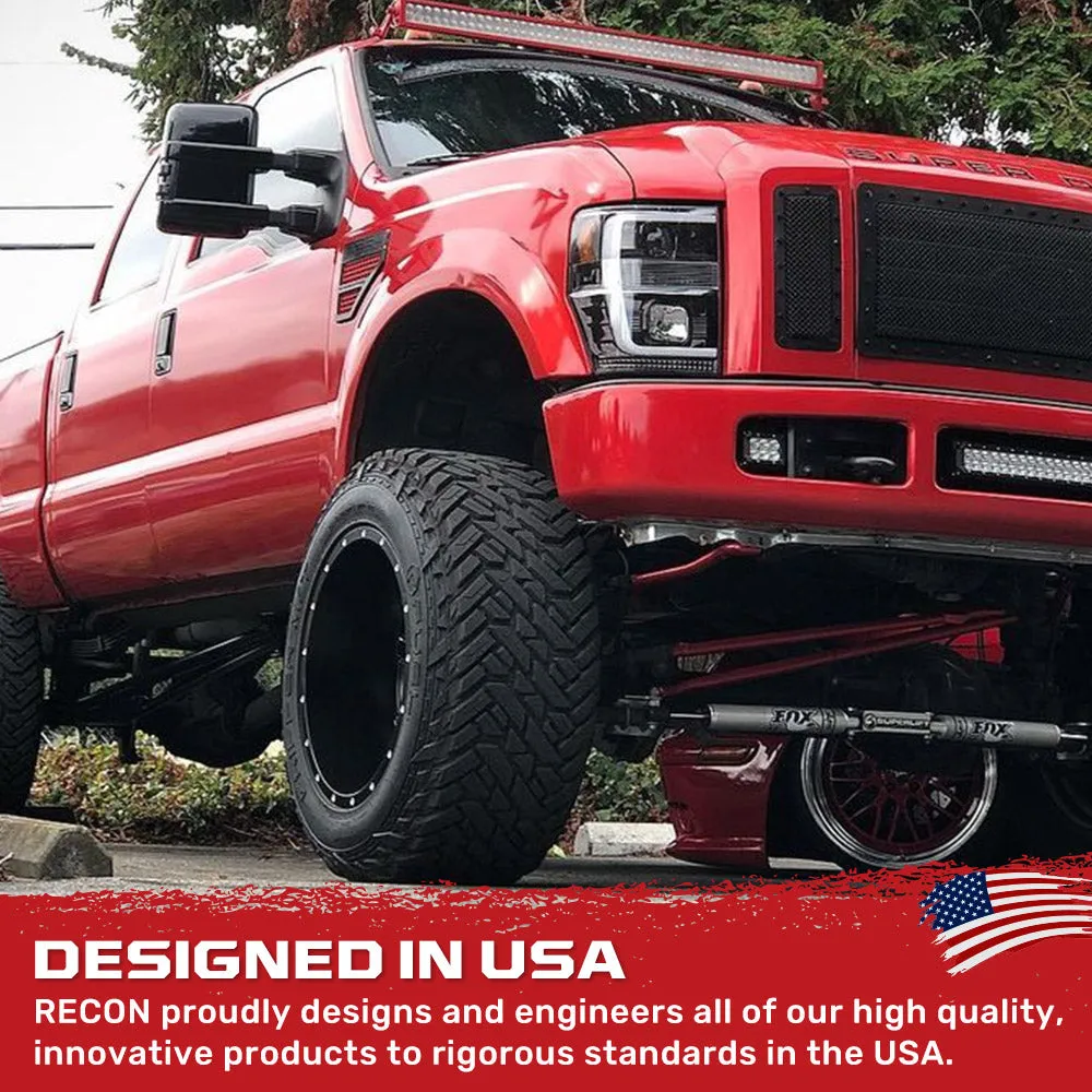 Ford Superduty 08-10 F250f350f450f550 Projector Headlights w Ultra High Power Smooth Oled Halos And DRL - Smoked b product image