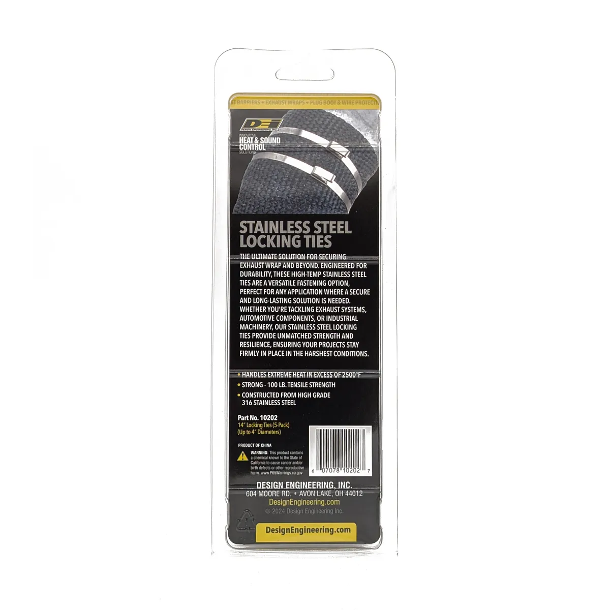 DEI 10202 Stainless-Steel Locking Ties 14 5-Pack 010202 product image